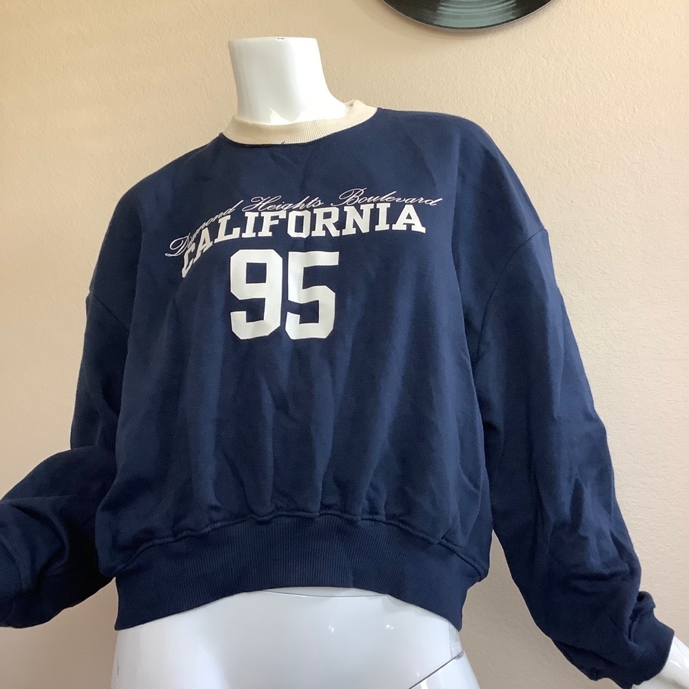 Zara California 95 Navy Blue Women's Sweatshirt